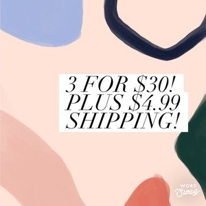 3/$30 Plus $4.99 shipping!